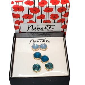Nanette Lepore Stud Earrings Gift Box New